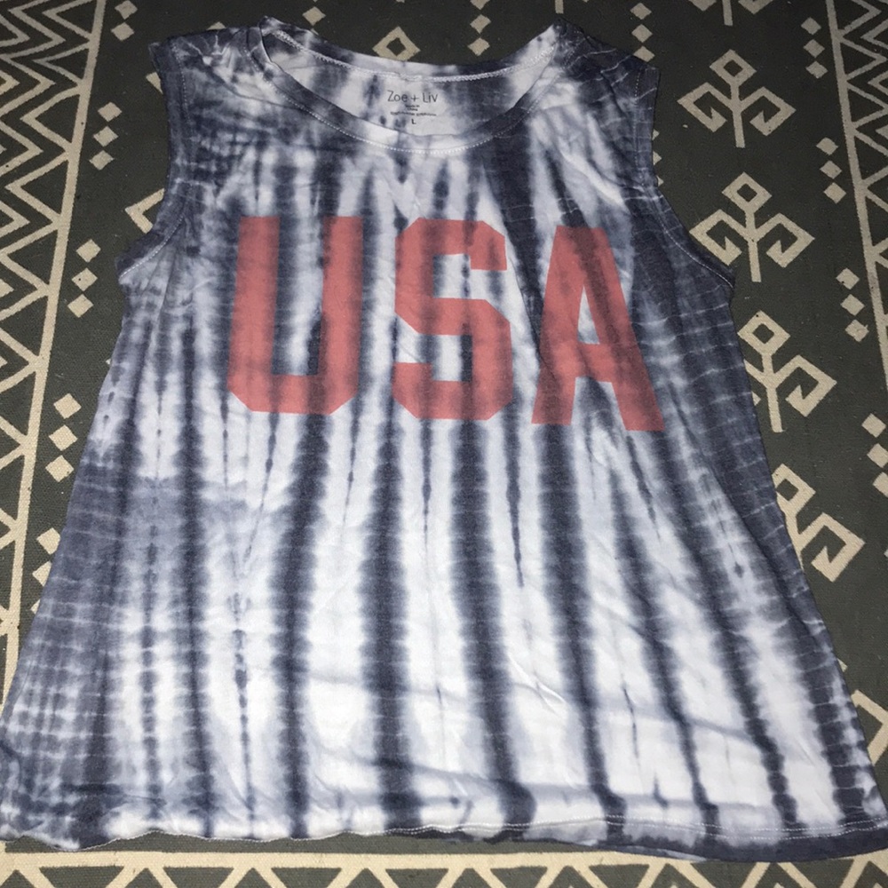 USA tie dye tank